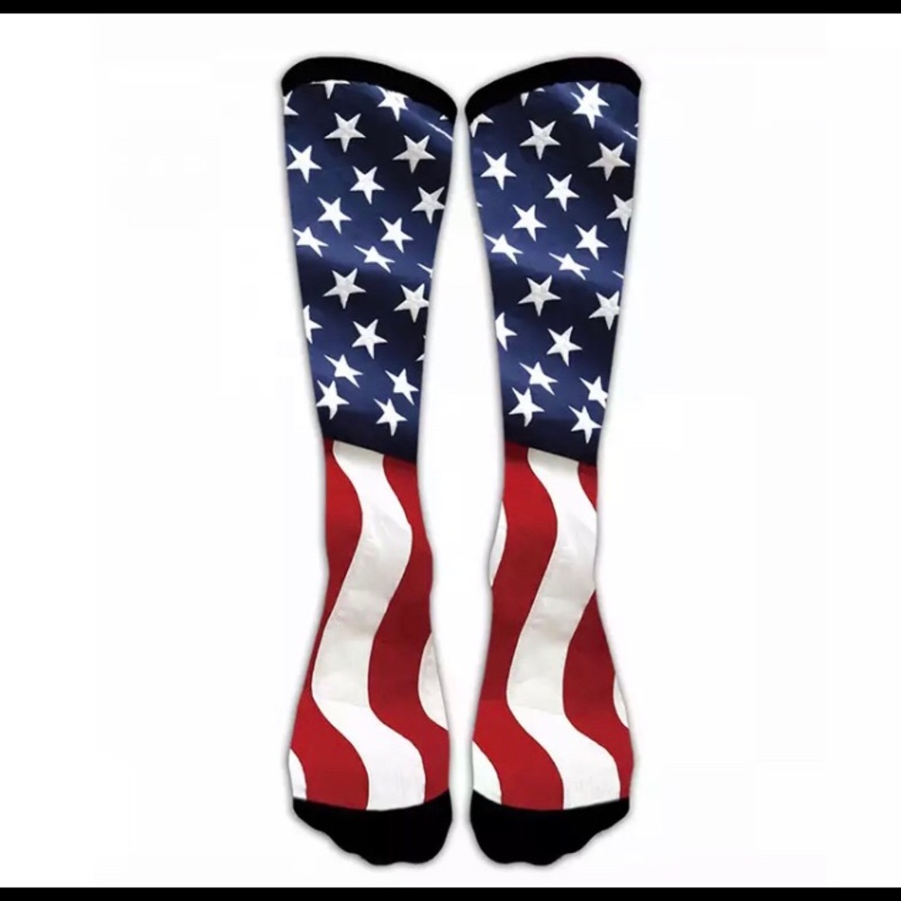 Adult American Flag 3D Fashion Novelty Art Socks
